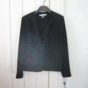 NWT Black Nygard Jacket with Ruffle Collar